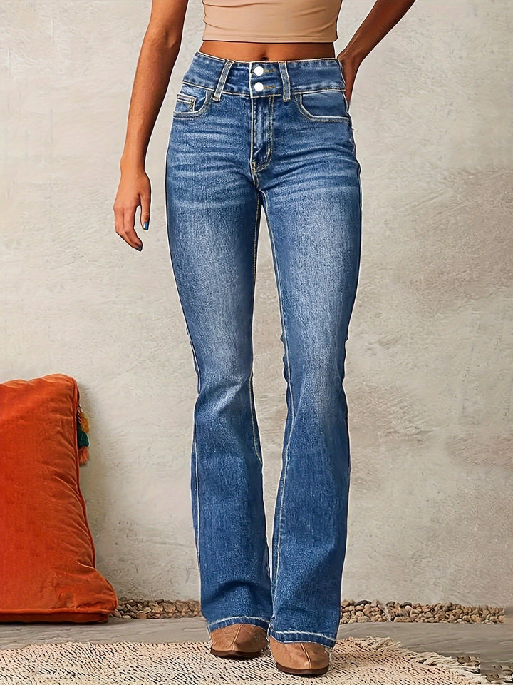 Marylène – Trendy High-Waisted Flared Jeans