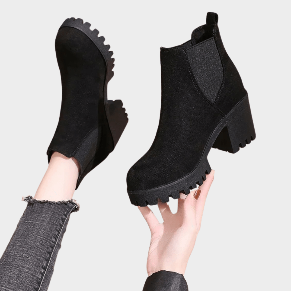 Grace - Pointed Toe Kitten Heel Boots