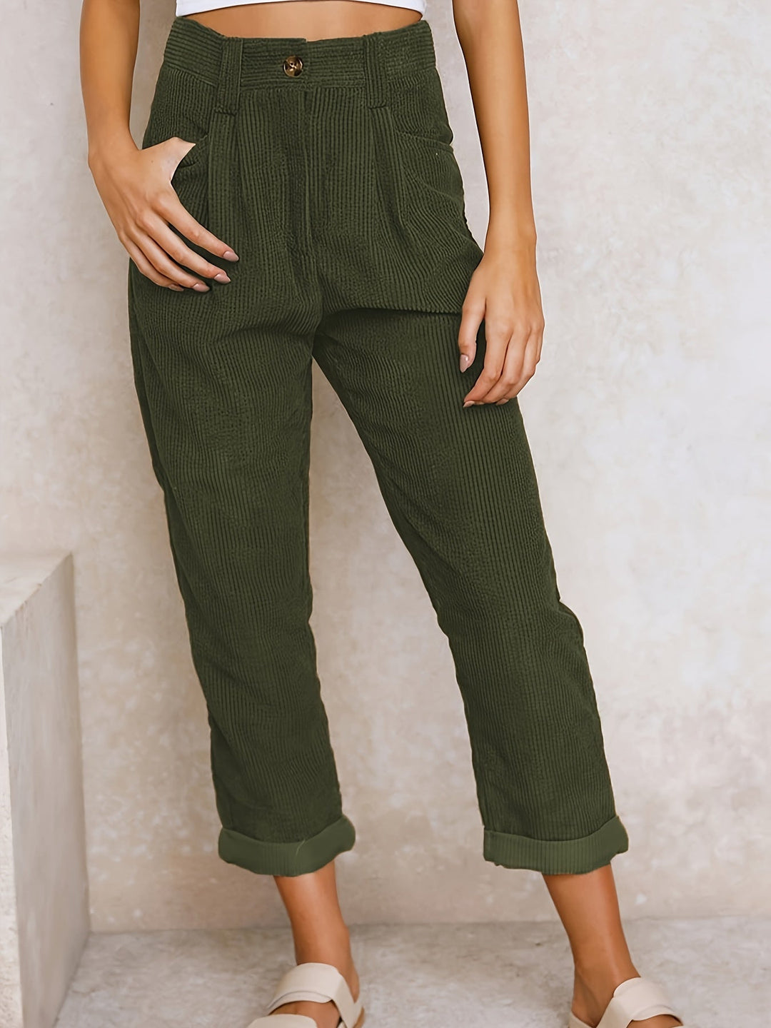 Marlene - Casual Women's High-Waisted Pants