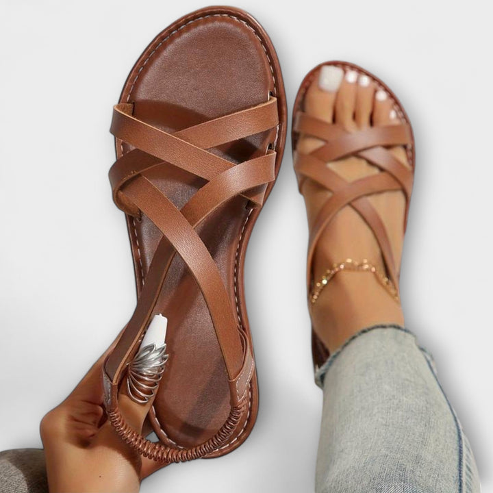 Deborah - Women's Sandals with Light Cross Strap
