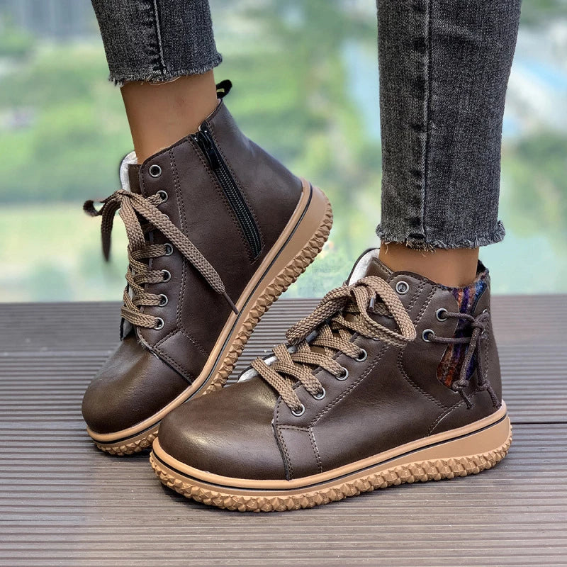 Noline - Comfortable Lace-Up Ankle Boots