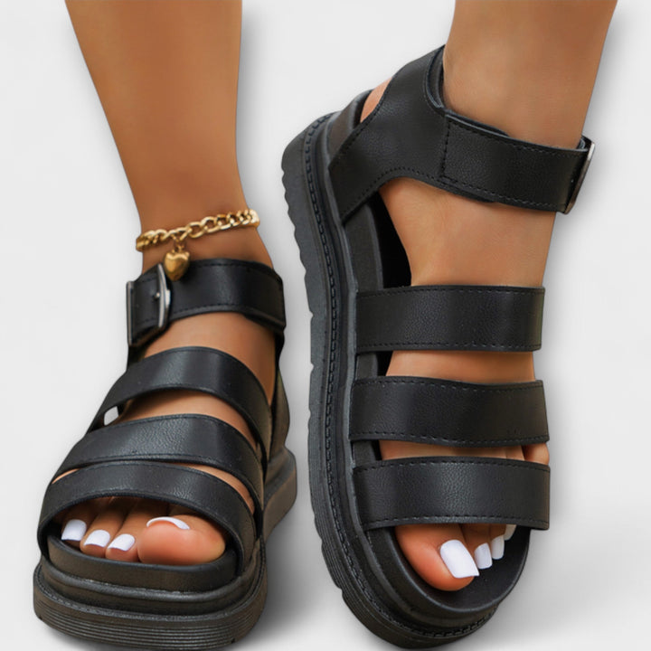Aurora – Sandals with Multiple Straps and Buckle