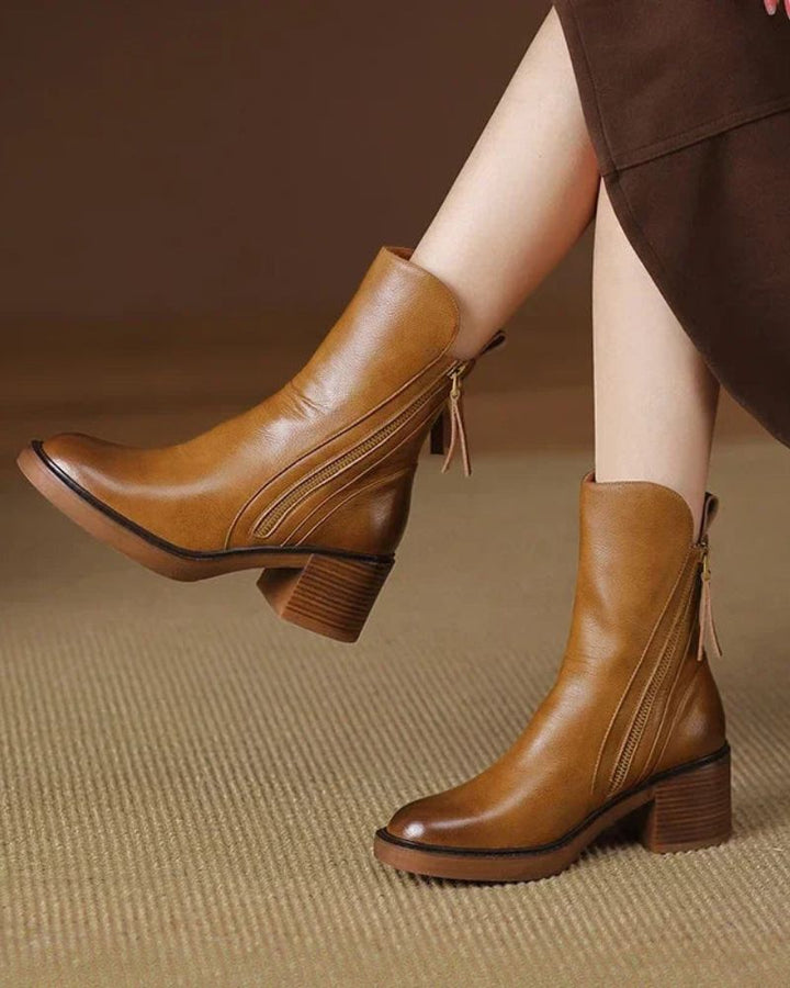 Nouvelle - Casual Leather Ankle Boots