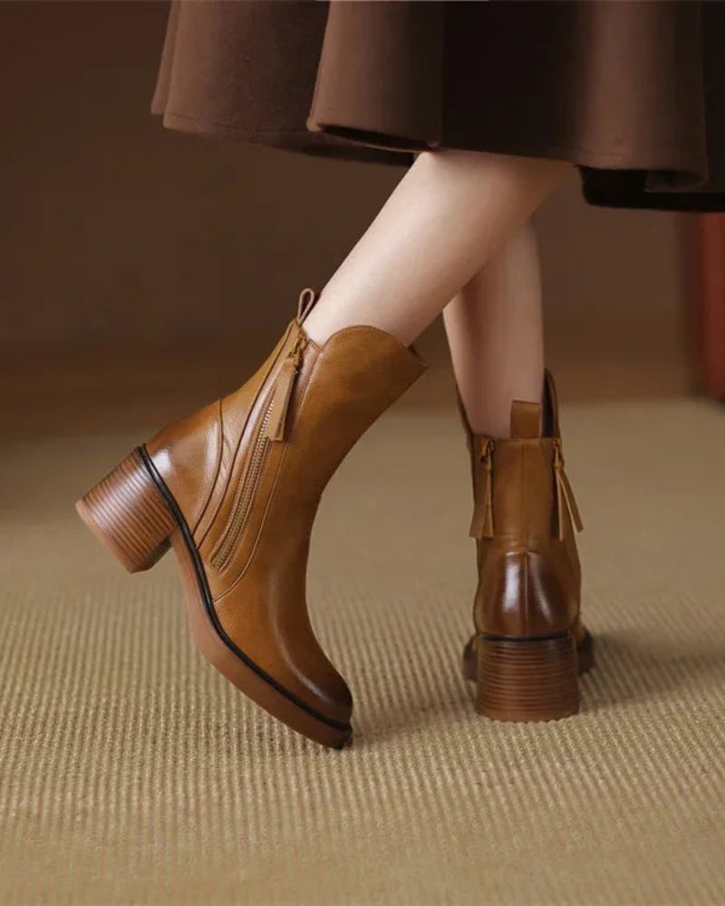 Nouvelle - Casual Leather Ankle Boots