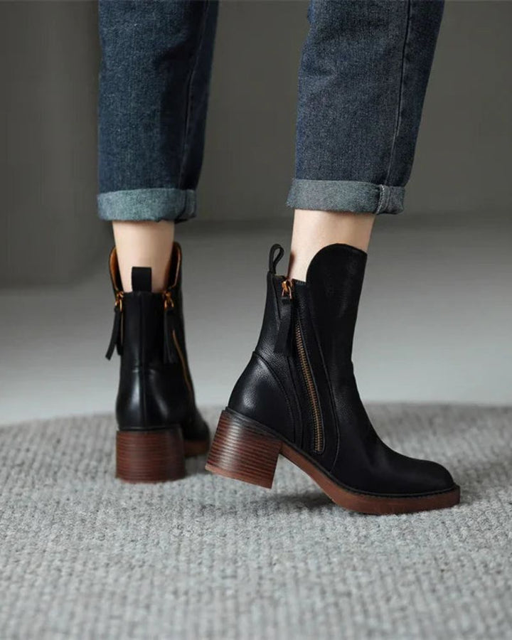 Nouvelle - Casual Leather Ankle Boots