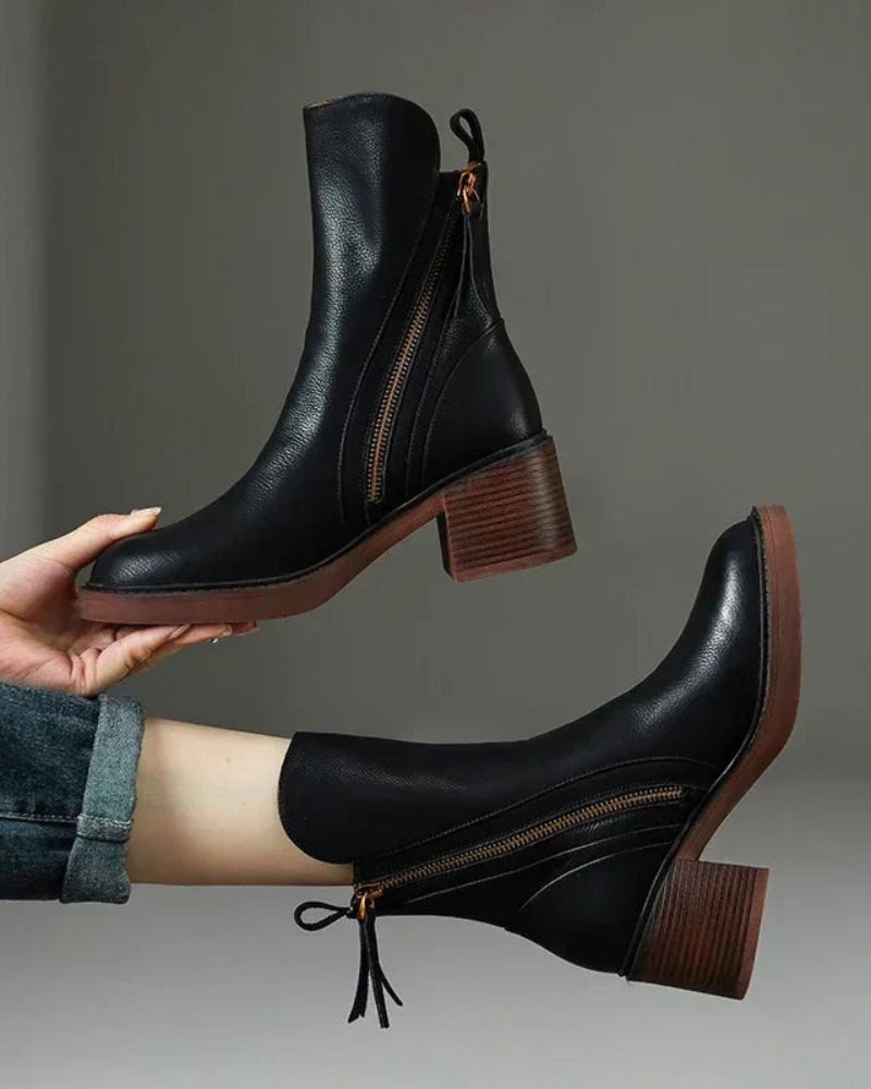 Nouvelle - Casual Leather Ankle Boots