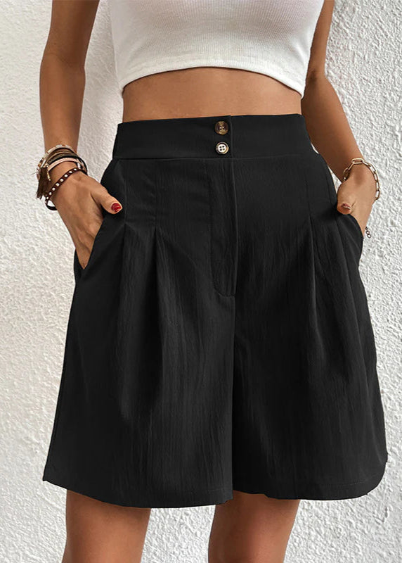 Jannika – Wide-Cut High-Waist Shorts with Pleats