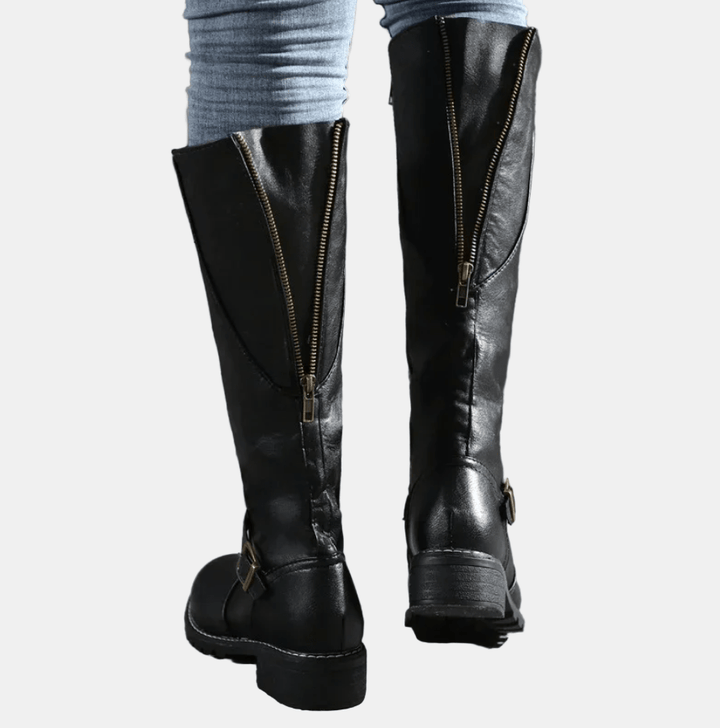 Chloe - Sleek Zip-Up Boots